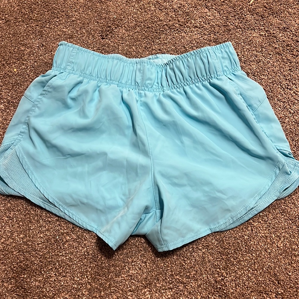 blue shorts